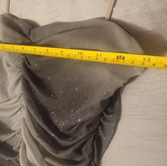 Silver/gray long evening dress - Picture 5 of 7